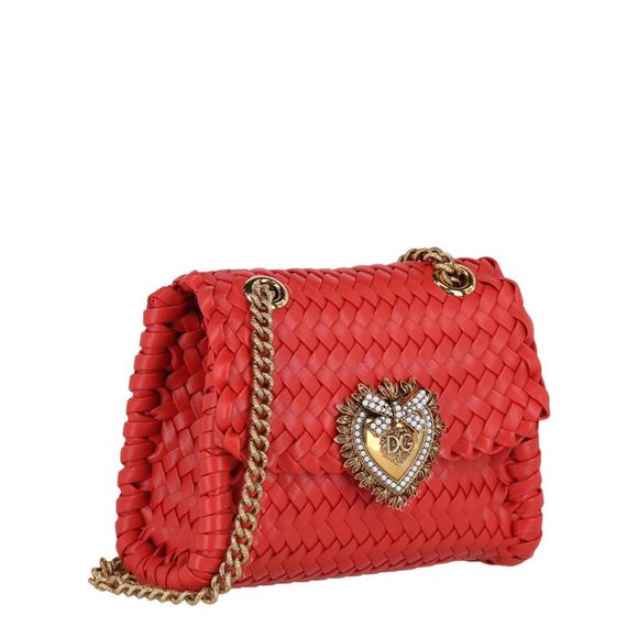 Dolce & Gabbana Devotion Woven Leather Shoulder Bag Womens - Picture 2 of 5